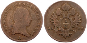 Franz II. (I.), 1/2 Kreuzer 1800, Vienna