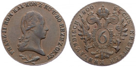 Franz II. (I.), 6 Kreuzer 1800, Smolnik