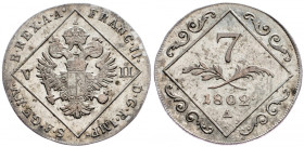 Franz II. (I.), 7 Kreuzer 1802, Vienna