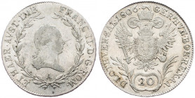 Franz II. (I.), 20 Kreuzer 1806, Vienna
