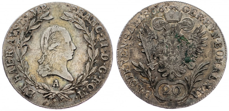 Franz II. (I.), 20 Kreuzer 1806, Vienna Franz II. (I.), 20 Kreuzer 1806, Vienna,...