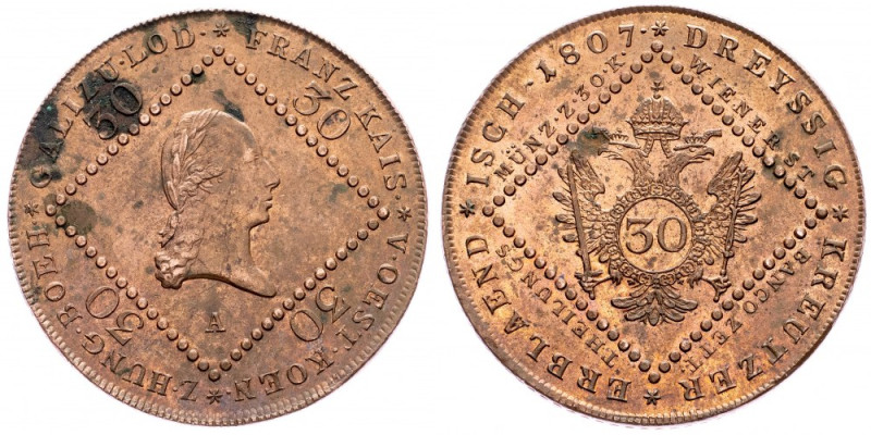 Franz II. (I.), 30 Kreuzer 1807, Vienna Franz II. (I.), 30 Kreuzer 1807, Vienna,...