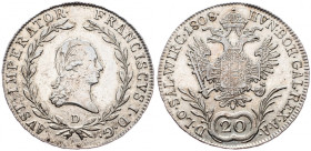 Franz II. (I.), 20 Kreuzer 1808, Salzburg