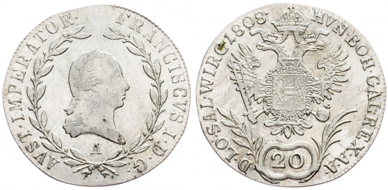 Franz II. (I.), 20 Kreuzer 1808, Vienna Franz II. (I.), 20 Kreuzer 1808, Vienna,...