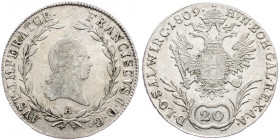 Franz II. (I.), 20 Kreuzer 1809, Vienna