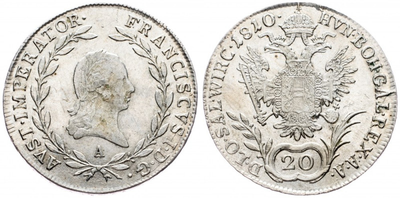 Franz II. (I.), 20 Kreuzer 1810, Vienna Franz II. (I.), 20 Kreuzer 1810, Vienna,...