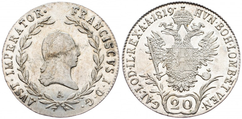 Franz II. (I.), 20 Kreuzer 1819, Vienna Franz II. (I.), 20 Kreuzer 1819, Vienna,...
