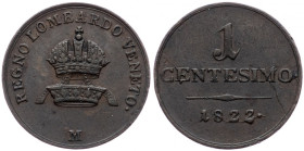 Franz II. (I.), 1 Centesimo 1822, Milan