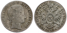 Ferdinand V., 3 Kreuzer 1835, Vienna