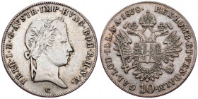 Ferdinand V., 10 Kreuzer 1838, Prag