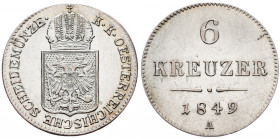 Franz Joseph I., 6 Kreuzer 1849, Vienna