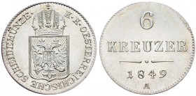 Franz Joseph I., 6 Kreuzer 1849, Vienna