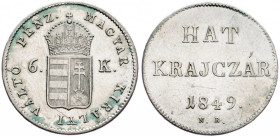 Franz Joseph I., 6 Kreuzer/Hat Krajczár 1849, Nagybanya