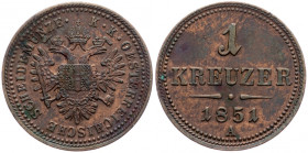 Franz Joseph I., 1 Kreuzer 1851, Vienna