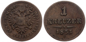 Franz Joseph I., 1 Kreuzer 1851, Karlsburg
