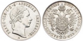 Franz Joseph I., 20 Kreuzer 1853, Vienna