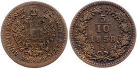 Franz Joseph I., 1/2 Kreuzer 1858, Kremnitz