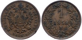 Franz Joseph I., 1 Kreuzer 1858, Milan