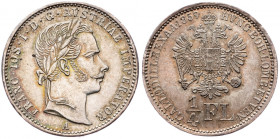 Franz Joseph I., 1/4 Gulden 1859, Vienna