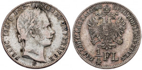 Franz Joseph I., 1/4 Gulden 1860, Kremnitz