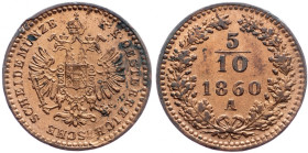 Franz Joseph I., 1/2 Kreuzer 1860, Vienna