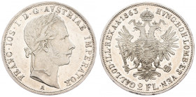 Franz Joseph I., 2 Gulden 1863, Vienna