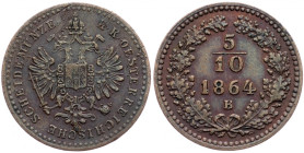 Franz Joseph I., 1/2 Kreuzer 1864, Kremnitz