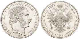 Franz Joseph I., 2 Gulden 1871, Vienna