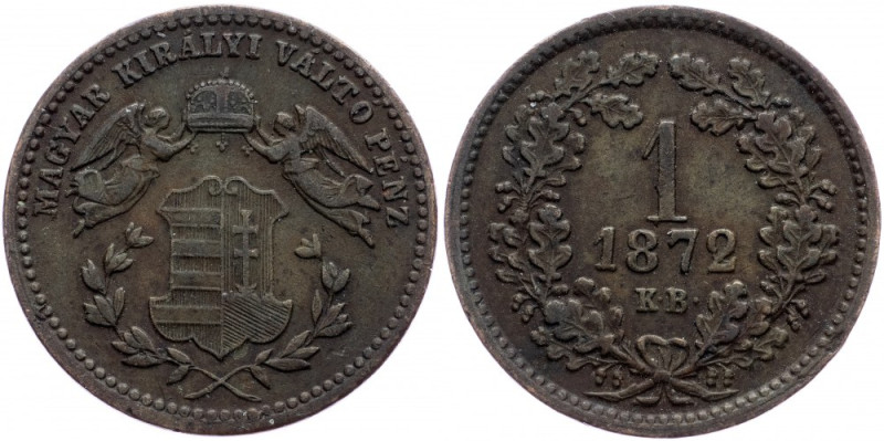 Franz Joseph I., 1 Kreuzer 1872, Kremnitz Franz Joseph I., 1 Kreuzer 1872, Kremn...