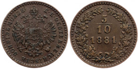 Franz Joseph I., 1/2 Kreuzer 1881, Vienna