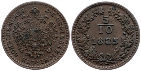 Franz Joseph I., 1/2 Kreuzer 1885, Vienna