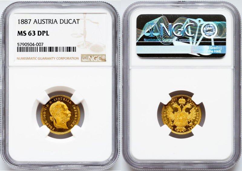 Franz Joseph I., 1 Dukat 1887, Vienna Franz Joseph I., 1 Dukat 1887, Vienna, Au,...