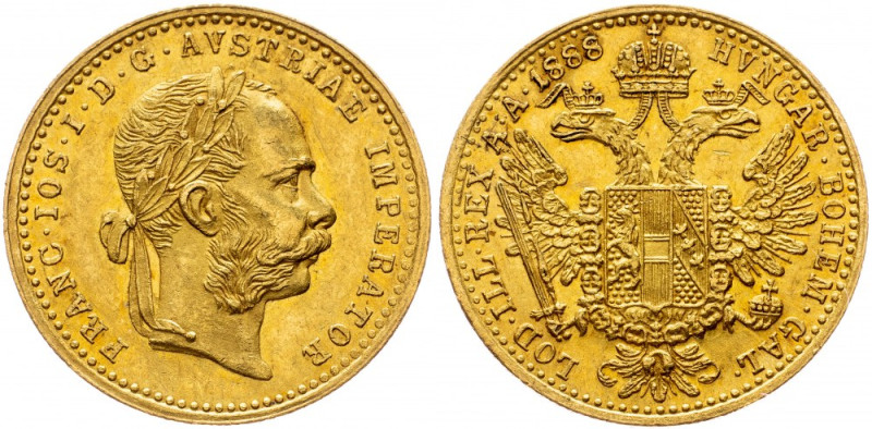 Franz Joseph I., 1 Dukat 1888, Vienna Franz Joseph I., 1 Dukat 1888, Vienna, Au,...