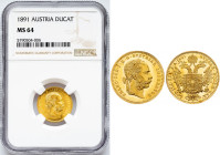 Franz Joseph I., 1 Dukat 1891, Vienna