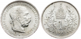 Franz Joseph I., 1 Krone 1893, Vienna