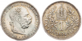 Franz Joseph I., 1 Krone 1894, Vienna