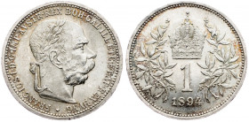 Franz Joseph I., 1 Krone 1894, Vienna