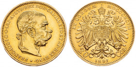 Franz Joseph I., 20 Krone 1897, Vienna