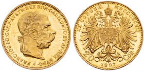 Franz Joseph I., 20 Krone 1897, Vienna