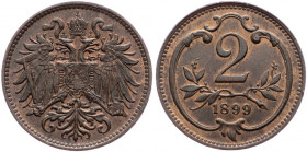 Franz Joseph I., 2 Heller 1899, Vienna