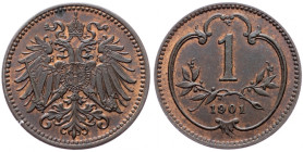 Franz Joseph I., 1 Heller 1901, Vienna