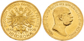 Franz Joseph I., 10 Krone 1908, Vienna