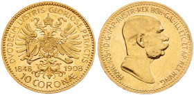 Franz Joseph I., 10 Krone 1908, Vienna