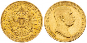 Franz Joseph I., 20 Krone 1908, Vienna