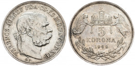 Franz Joseph I., 5 Korona 1909, Kremnitz