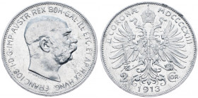Franz Joseph I., 2 Krone 1913, Vienna, Aluminium