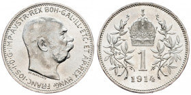 Franz Joseph I., 1 Krone 1914, Vienna