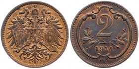 Franz Joseph I., 2 Heller 1914, Vienna