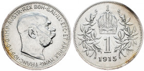 Franz Joseph I., 1 Krone 1915, Vienna