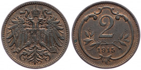 Franz Joseph I., 2 Heller 1915, Vienna